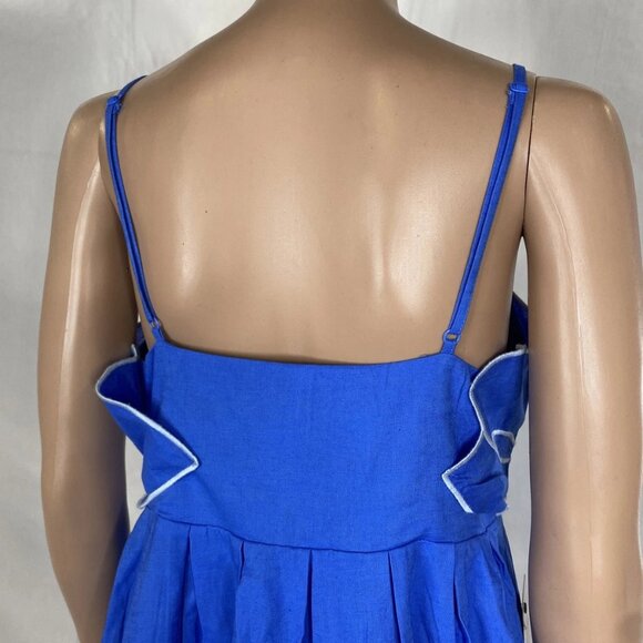 English Factory Women’s Iris Flower Appliqué Maxi Dress Size XXL Sea Blue - Picture 3 of 11